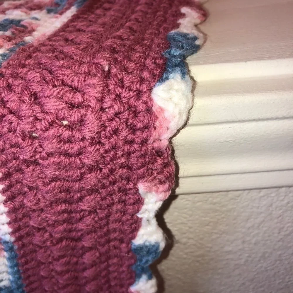 Hand crocheted granny core blanket throw Afghan